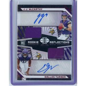 image2024 Panini Illusions Rookie Reflections JJ McCarthyDallas Turner RRAMV Rookie Patch Auto RPA 199 Rookie RC Football Card