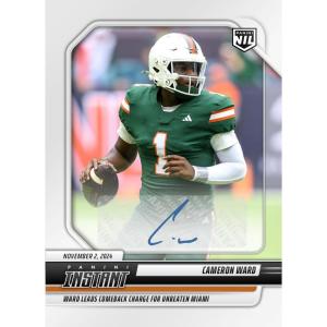 image2024 Panini Instant NIL Cam Ward CWF Autographed Miami Hurricanes Football Card