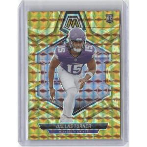 image2024 Panini Mosaic 317 Dallas Turner Mosaic Reactive Yellow Football Card