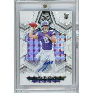 image2024 Panini Mosaic White JJ McCarthy 31025 Auto Rookie RC Football Card