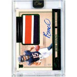 image2024 Panini One Rome Odunze 449 Green Rookie Patch Auto Rookie RC Football Card