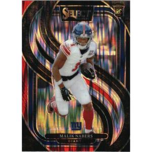 image2024 Panini Select Malik Nabers 116 Red and Black Prizm Shock New York Giants Rookie RC Football Card