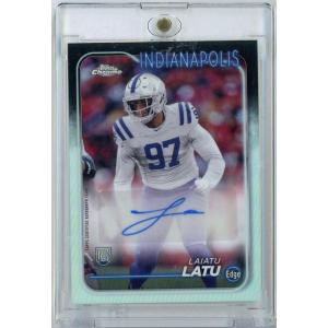 image2024 Topps Chrome Laiatu Latu RALLA Refractor Autograph Rookie RC Football Card