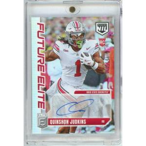 image2025 Panini Donruss Elite Quinshon Judkins FEQJS Future Elite NIL Rookie Auto 149 Rookie RC Football Card