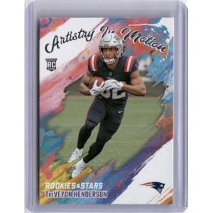 image2025 Panini Rookies amp Stars 14 TreVeyon Henderson Artistry in Motion Rookie RC Football Card