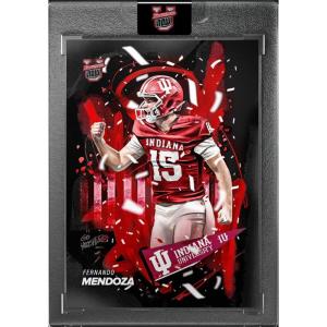 image2025 Topps Bowman U Now Fernando Mendoza FM Championship Game Card Art Indiana Hoosiers Rookie RC Football Card