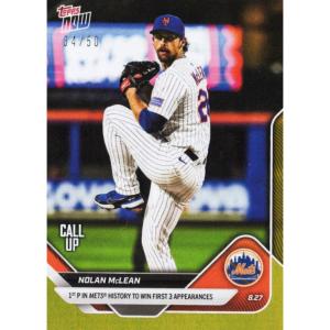 image2025 Topps Now Nolan McLean 616 Gold Foil 50 New York Mets Rookie RC Baseball Card