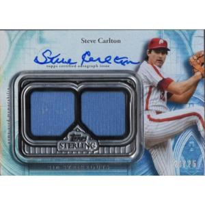 image2025 Topps Sterling Steve Carlton STASC Sterling Strikes Relic Auto 25 Philadelphia Phillies Baseball Card