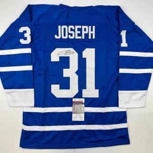 imageAutographedSigned Curtis Joseph Toronto Blue Hockey Jersey JSA COA