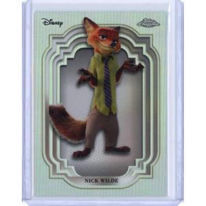 imageDisney 2024 Topps Chrome Disney Silver Refractor Nick Wilde 167 Card