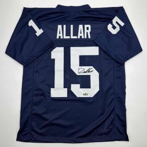 imageFacsimile Autographed Drew Allar Penn State Blue Reprint Laser Auto College Football Jersey Size Mens XL