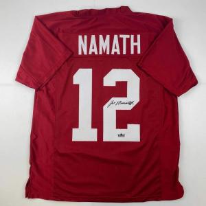 imageFacsimile Autographed Joe Namath Alabama Red Reprint Laser Auto College Football Jersey Size Mens XL