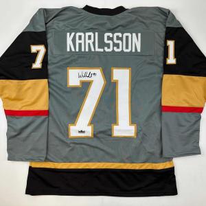 imageFacsimile Autographed William Karlsson Vegas Grey Reprint Laser Auto Hockey Jersey Size Mens XL