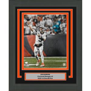 imageFramed AutographedSigned Joe Burrow Cincinnati Bengals 16x20 Football Photo Fanatics COA 2
