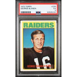 imageGraded 1972 Topps George Blanda 235 Football Card PSA 5 Excellent