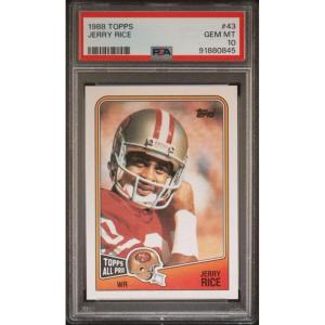 imageGraded 1988 Topps Jerry Rice 43 Football Card PSA 10 Gem Mint