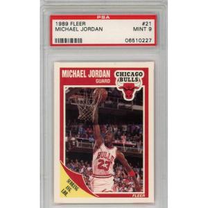 imageGraded 1989 Fleer Michael Jordan 21 Basketball Card PSA 9 Mint