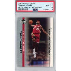 imageGraded 200304 Upper Deck UD LeBron James 5 Phenomenal Beginning Rookie RC Basketball Card PSA 10 Gem Mint