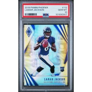 imageGraded 2018 Panini Phoenix Lamar Jackson MVP Rookie RC Football Card PSA 10 Gem Mint