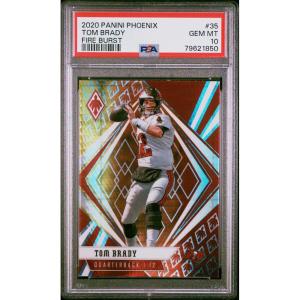 imageGraded 2020 Panini Phoenix Tom Brady 35 Fire Burst Football Card PSA 10 Gem Mint