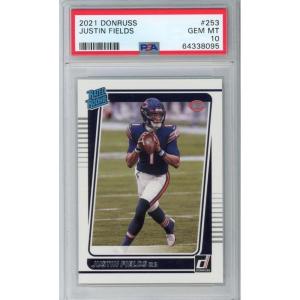 imageGraded 2021 Panini Donruss Justin Fields 253 Rookie RC Football Card PSA 10 Gem Mint