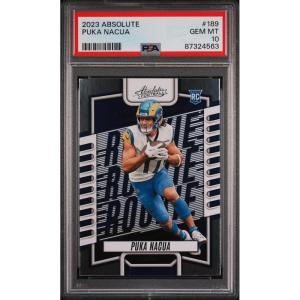 imageGraded 2023 Panini Absolute Puka Nacua 189 Rookie RC Football Card PSA 10 Gem Mint