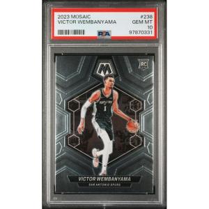 imageGraded 2023 Panini Mosaic Victor Wembanyama 238 Rookie RC Basketball Card PSA 10 Gem Mint