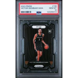 imageGraded 2023 Panini Prizm Victor Wembanyama 136 Rookie RC Basketball Card PSA 10 Gem Mint