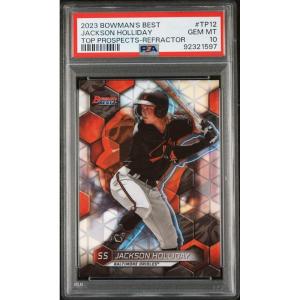imageGraded 2023 Topps Bowmans Best Jackson Holliday TP12 Top Prospects Refractor Rookie RC Baseball Card PSA 10 Gem Mint