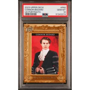 imageGraded 2023 Upper Deck Connor Bedard P60 UD Portraits Rookie RC Hockey Card PSA 10 Gem Mint