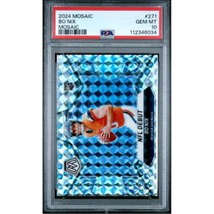 imageGraded 2024 Panini Mosaic Bo Nix 271 Mosaic Rookie RC Football Card PSA 10 Gem Mint