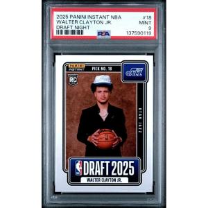 imageGraded 2025 Panini Instant Walter Clayton Jr 18 Draft Night Rookie RC Basketball Card PSA 9 Mint