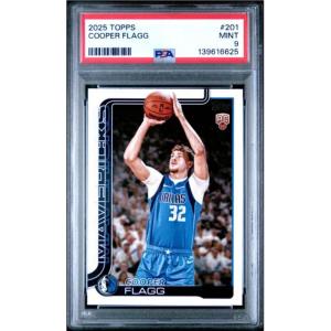 imageGraded 2025 Topps Cooper Flagg 201 Rookie RC Basketball Card PSA 9 Mint