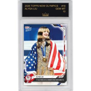 imageGraded 2026 Topps Now Olympics Alysa Liu 16 1st Gold Medal in US Womens Free Skate Since 2002 Figure Skating Card HOFSM 10