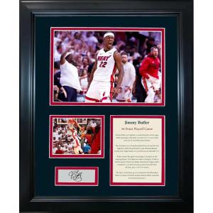 imageHOFSMCOM Hall of Fame Sports Memorabilia Framed Jimmy Butler 56 Point Playoff Game vs Milwaukee Bucks Facsimile Laser Engraved Signature Auto Miami Heat 11x14 Basketball Photo Sig Collage