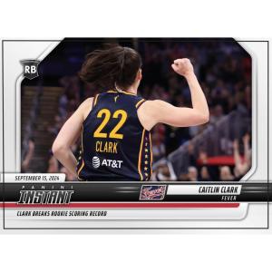 imageHall of Fame Sports Memorabilia  2024 Panini Instant WNBA Caitlin Clark 218 Breaks Rookie Scoring Record Indiana Fever Rookie RC Basketball Card