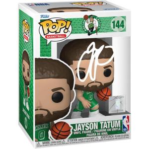 imageJayson Tatum 144 Facsimile Signed Reprint Laser Autographed Funko POP Basketball NBA Boston Celtics Figurine with Protector Case