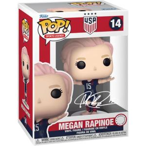 imageMegan Rapinoe 14 Facsimile Signed Reprint Laser Autographed Funko POP USA Figurine with Protector Case