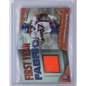 imageVintage 2024 Topps Chrome First Year Fabric Audric Estime FYFAE Rookie RC Football Card