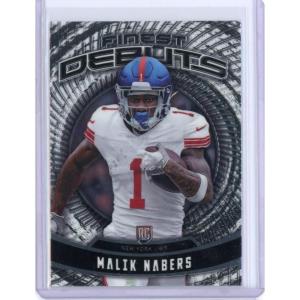 imageVintage 2024 Topps Finest Finest Debuts Malik Nabers D5 Rookie RC Football Card