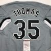 imageAutographedSigned Frank Thomas Chicago Grey Baseball Jersey JSA COA