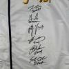 imageAutographedSigned The Sandlot Movie 6x Cast Member Sigs White Baseball Jersey Beckett BAS COA