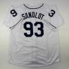imageAutographedSigned The Sandlot Movie 6x Cast Member Sigs White Baseball Jersey Beckett BAS COA