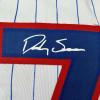 imageFacsimile Autographed Dansby Swanson Chicago Pinstripe Reprint Laser Auto Baseball Jersey Size Mens XL