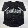 imageFacsimile Autographed Frank Thomas Chicago Black Reprint Laser Auto Baseball Jersey Size Mens XL