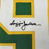 imageFacsimile Autographed Reggie Jackson Oakland Green Reprint Laser Auto Baseball Jersey Size Mens XL