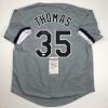imageAutographedSigned Frank Thomas Chicago Grey Baseball Jersey JSA COA