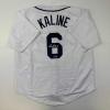 imageFacsimile Autographed Al Kaline Detroit White Reprint Laser Auto Baseball Jersey Size Mens XL