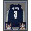 imageFramed AutographedSigned Allen Iverson 33x42 Georgetown Blue College Basketball Jersey JSA COA
