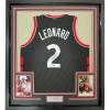 imageFramed Facsimile Autographed Kawhi Leonard 35x39 Toronto Black Reprint Laser Auto Basketball Jersey